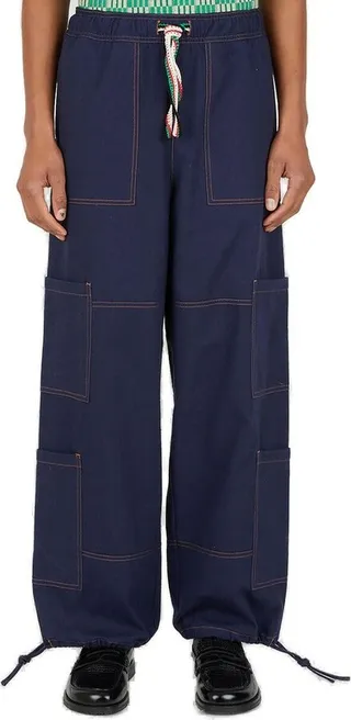 Wales Bonner Wide-Leg Drawstring Jeans