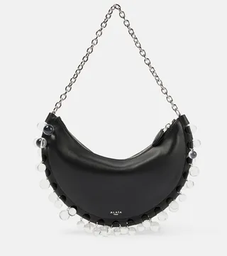 Le Demi-Lune Small leather shoulder bag