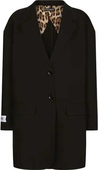 KIM DOLCE&GABBANA single-breasted wool-blend coat