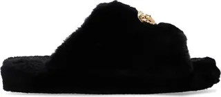 Versace Furry Platform Slippers
