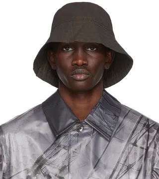 Dries Van Noten Khaki Nylon Bucket Hat