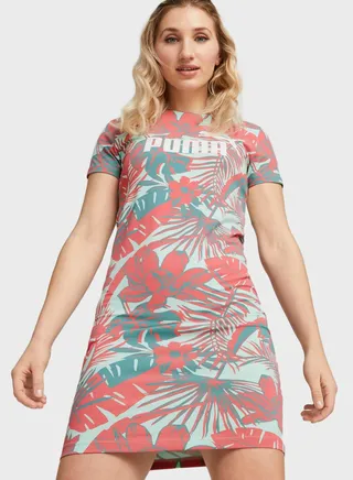 Essential Flower Power Aop T-Shirt Dress