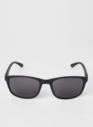 Men's Full Rimmed Rectangular Frame Sunglasses - Lens Size: 56 mm