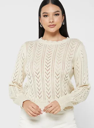 Knitted Round Neck Sweater