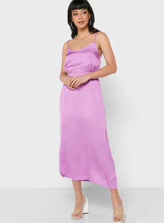 Pleated Shift Dress