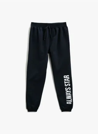 Printed Jogger Sweatpants Drawstring