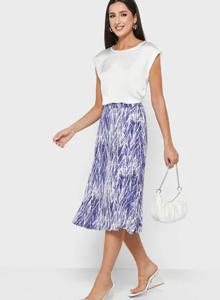 Abstract Print Skirt