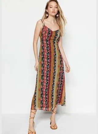 Multicolored Strap Dress TWOSS23EL00989