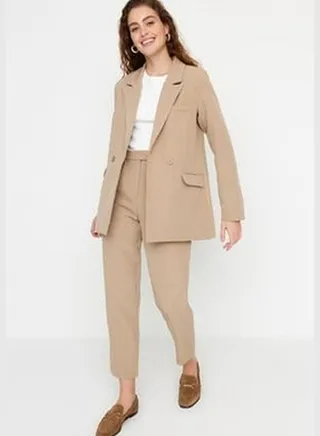 Mink Blazer Jacket-Pants Woven Bottom-Top Suit TCTAW23US00132