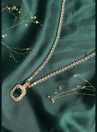 Gold Plated Designer Stone Casual Necklace For Women