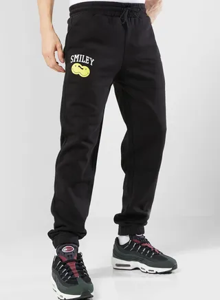 Smiley Double Logo Sweatpants