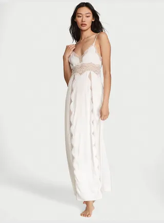 Lace-Inset Long Slip