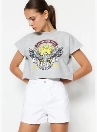 White Denim Shorts