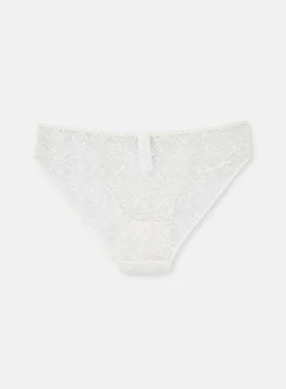 High Leg Lace Detail Brief