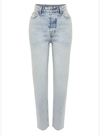 Light Blue High Waist Mom Jeans TWOSS24JE00136