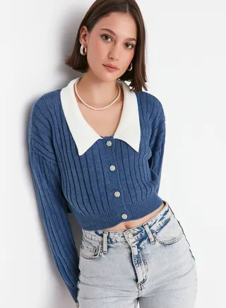 Button Detail Knitted Cardigan