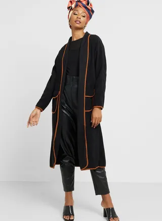 Contrast Piping Detail Coat