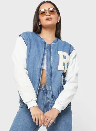 Zip Through Denim Jacket