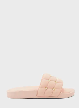 Ladies Quilted Stud Slider