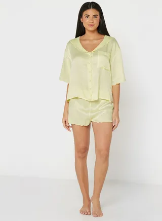 Button Down Shirt & Pyjama Set