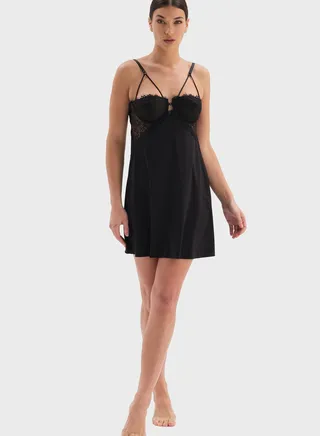 Plunge Neck Night Wear