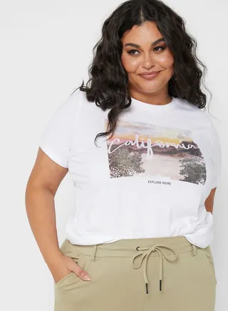 Printed V-Neck Top