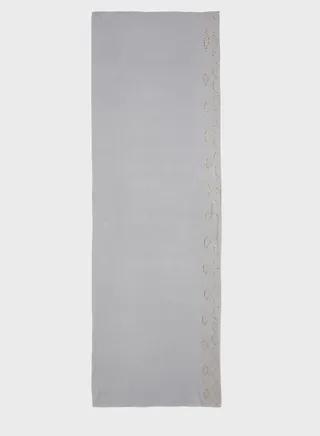 Embellished Arabic Design Hijab Long Scarf