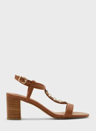 Just Casual Buckle Mid Heel Sandals