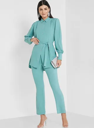 Solid Pants Set