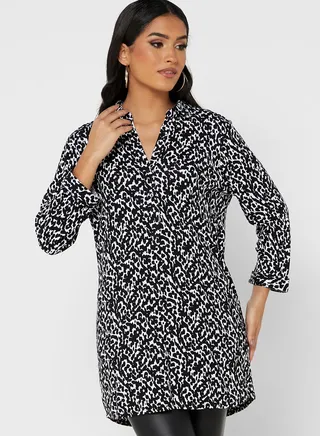 Printed Button Down Shirt