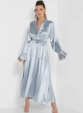 Pleated Shift Dress