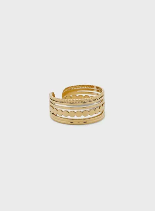 Levi Layered Circle Pattern Design Ring