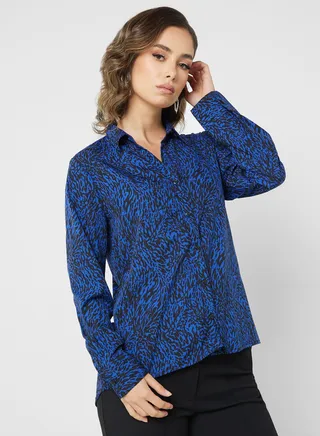 Printed Button Down Shirt