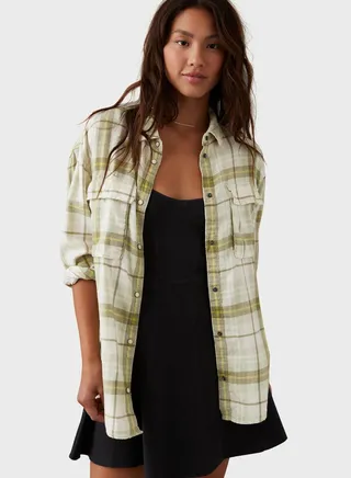 Checked Button Down Shirt