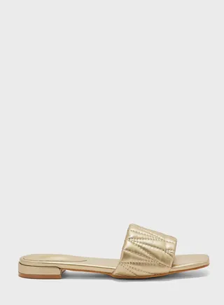 Quilted Strap Flat Sandals