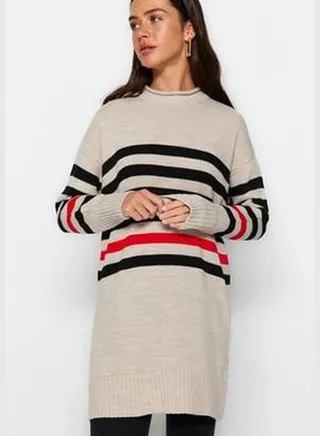 Stone Striped Knitwear Sweater TCTAW24AK0004