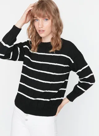 Striped Crew Neck Sweater