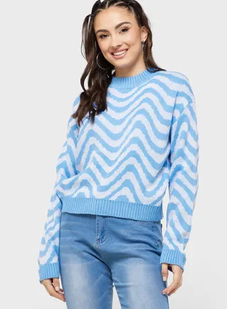 Geometric Printed Sweater