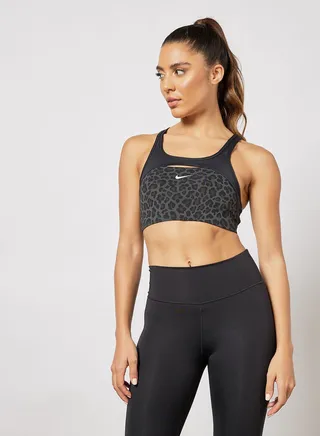Dri-FIT Swoosh Half-Support Non-Padded Printed Sports Bra