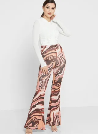 Printed High Waist Pants