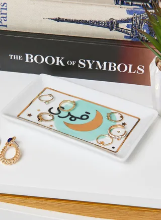Golden Moon Rectangular Trinket Tray