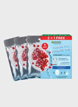 SkinActive Pomegranate Hydrating Tissue Mask Bundle 2+1 FREE