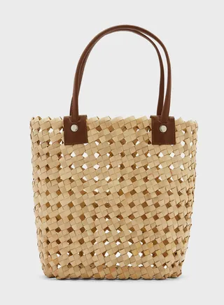 Palm Leaf Picnic Small Tote Bag
