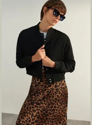 Black Premium Bomber Woven Jacket
