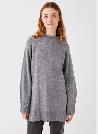 Crew Neck Oversized Tunic