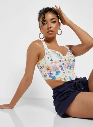 Corset Style Strappy Top