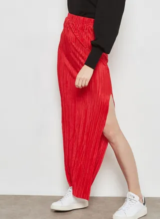 Plisse Maxi Skirt