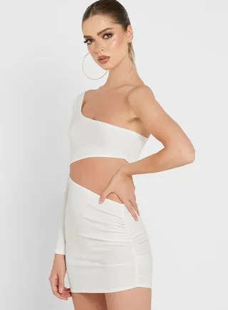 One Shoulder Cut Out Dress