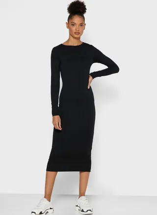 Long Sleeve Bodycon Midi Dress