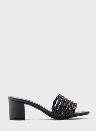Multi-Braided Block Heel Sandal
